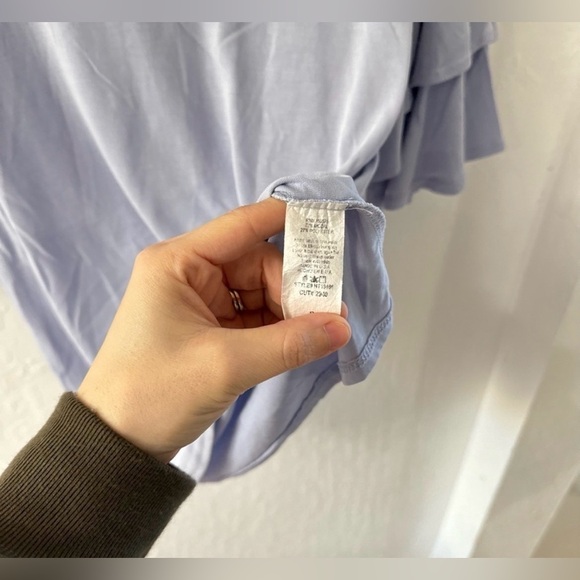 Anthropologie Purple Lavender Field Ruffle Tiered Short Sleeve Top Small - Picture 5 of 5